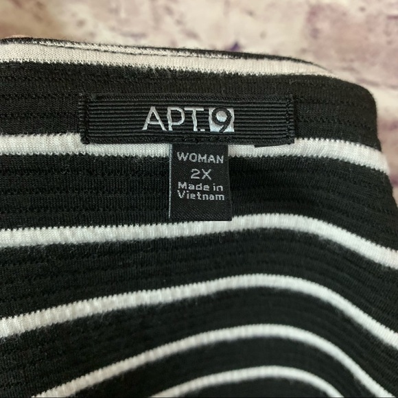 Apt. 9 Black Striped Zipper Front Long Sleeve Cardigan Jacket - Picture 9 of 11